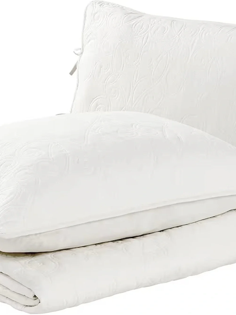Laura Ashley Felicity King Quilt Set White Reversible 100% Cotton Shams Included